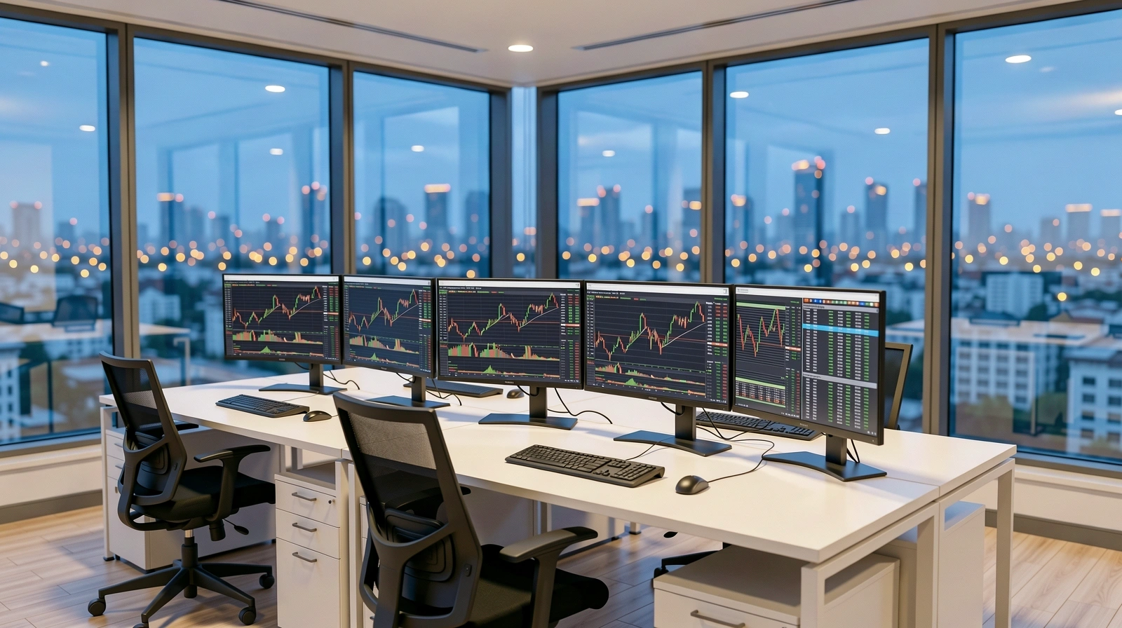 Modern financial workspace in Kuala Lumpur